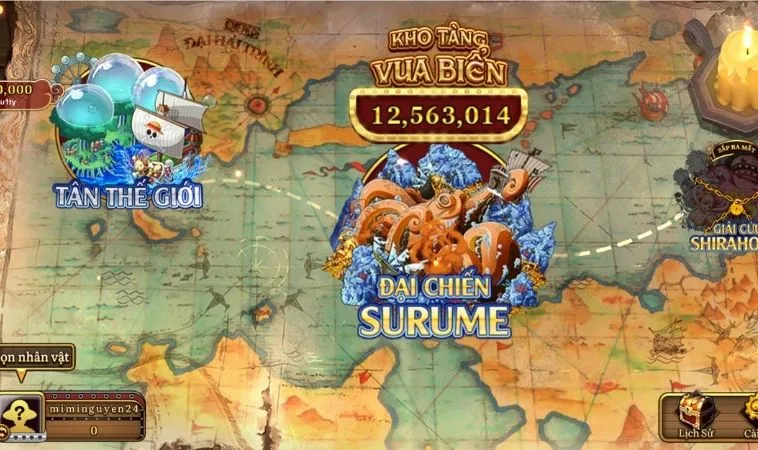 Bản đồ trong game Bắn Cá Đại Hải Trình Tại S666