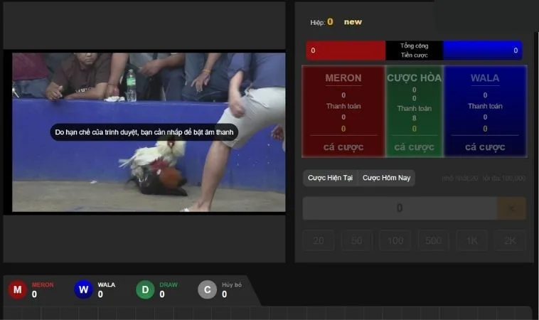 Các cửa cược tại sảnh Đá Gà Sabong Tại S666