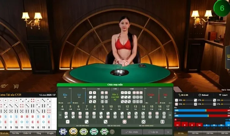 Giao diện chơi Tài Xỉu Nhà Cái S666 cùng dealer nóng bỏng